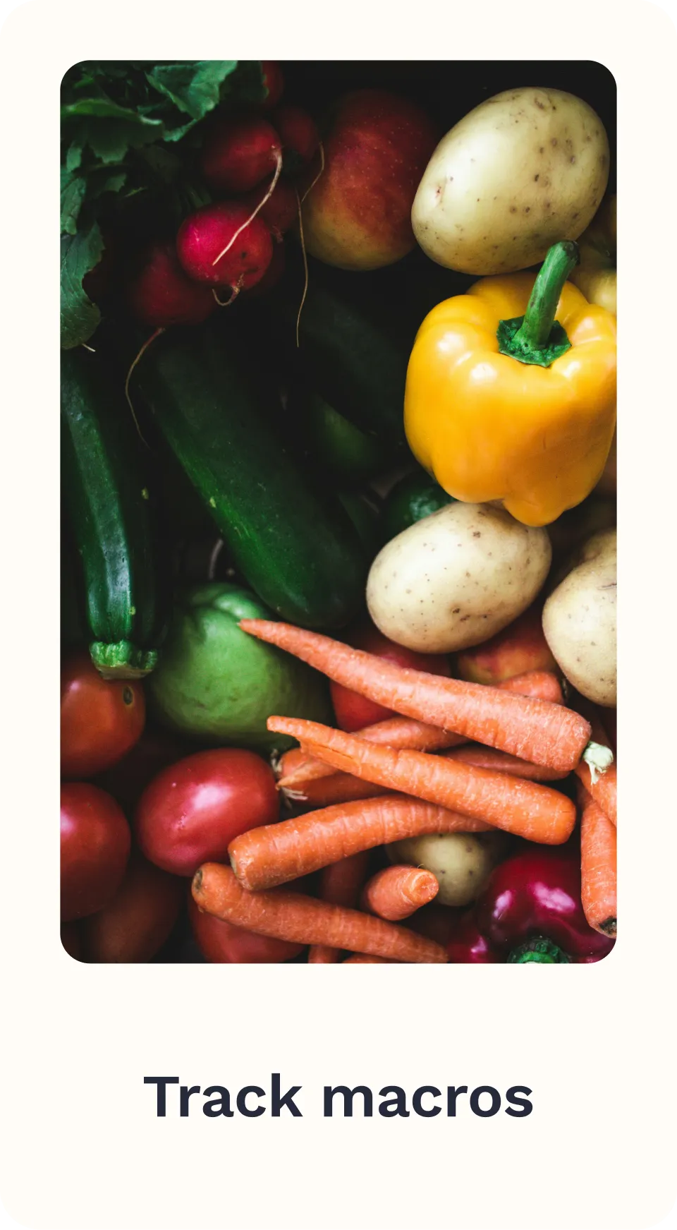 A card explaining the benefits of using the Cronometer app. Track macros.