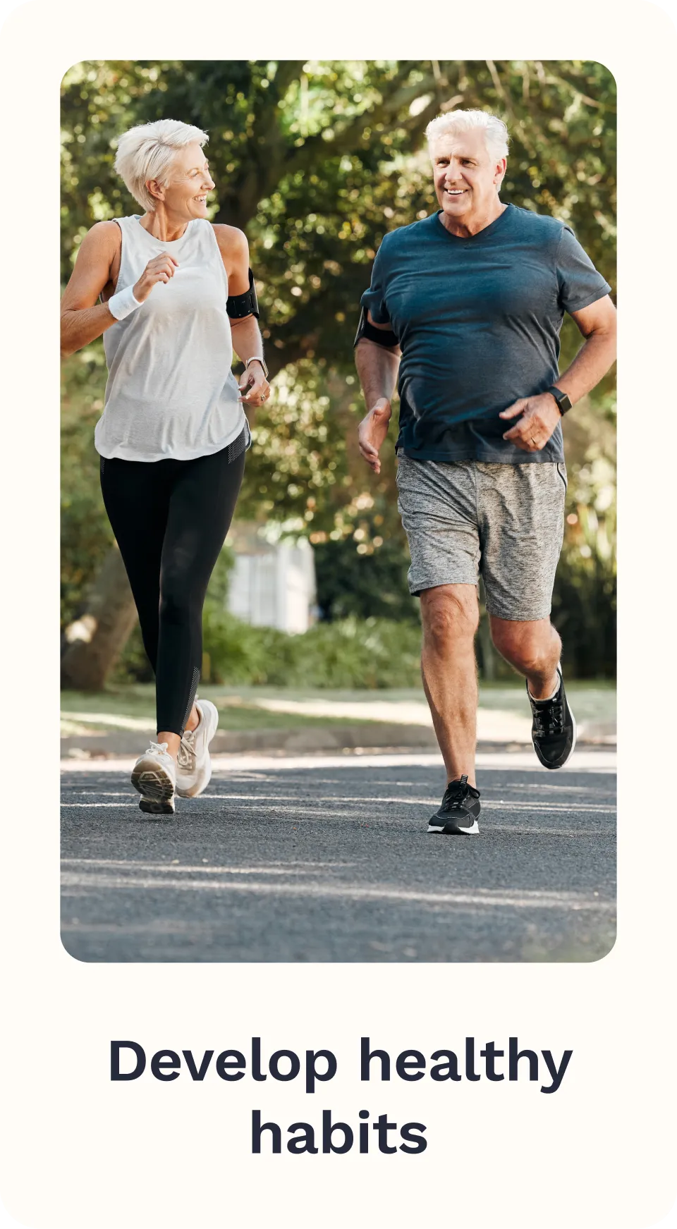 A card explaining the benefits of using the Cronometer app. Create healthy habits.