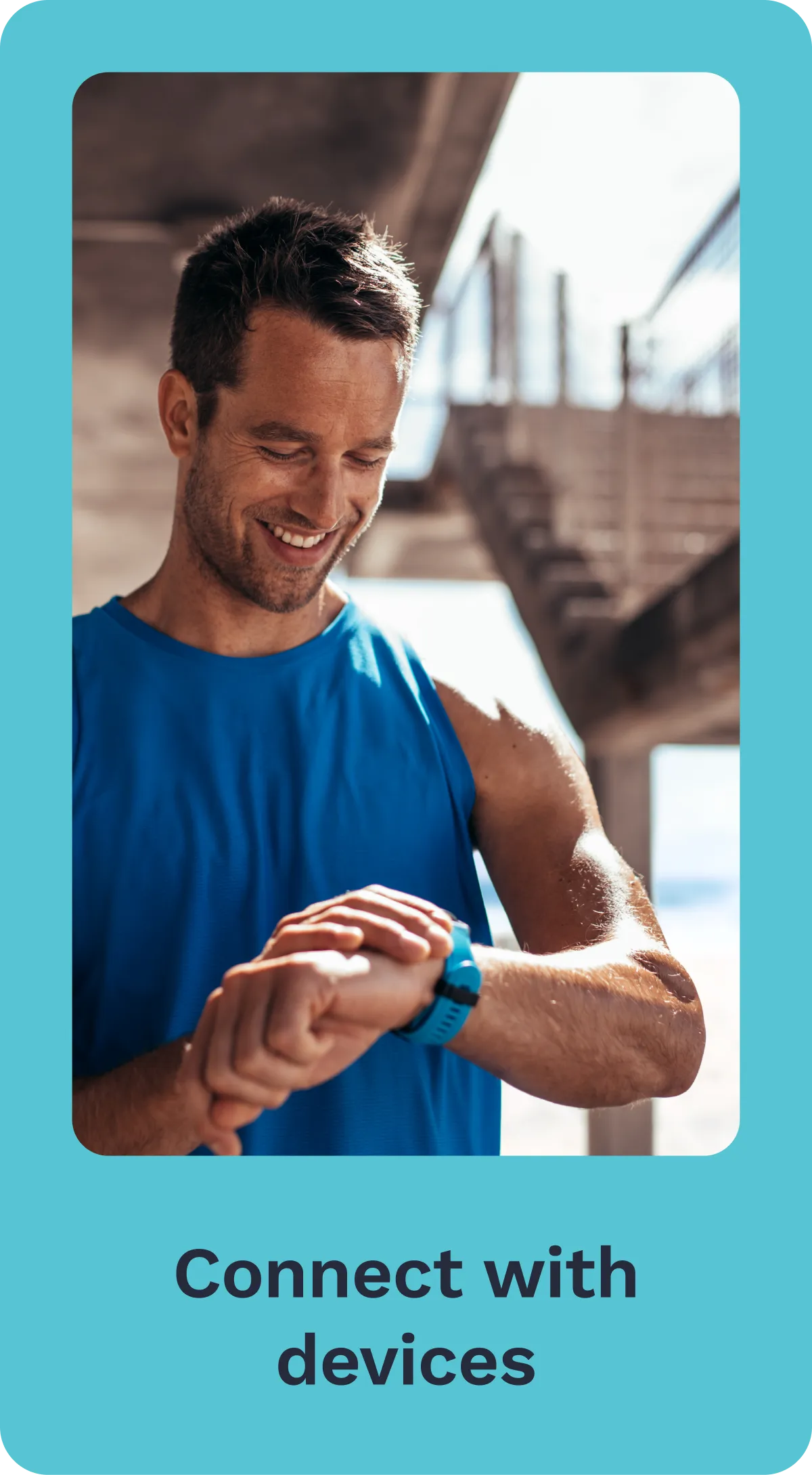 A card explaining the benefits of using the Cronometer app. Connect with devices.